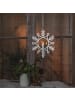 STAR Trading LED Kerze ,Flamme Snow' mit Schneeflocke in Weiß, Fensterbeleuchtung,