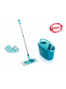 Leifheit  Set CLEAN TWIST M Ergo micro duo duster static türkis grau 46,0x25,0x140,0cm