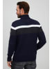 FQ1924 Troyer FQEdvin 21900124-ME Strickpullover mit Stehkragen in Blau