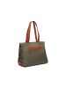 The Chesterfield Brand C38.0401 Leather Shopper Nylon Wax Pull Up Otta steel green