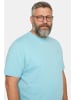 Men Plus Kurzarm T-Shirt in helles türkis