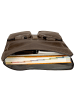 Leonhard Heyden Porto Umhängetasche Leder 32 cm graubraun