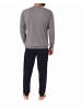 NORMANN Pyjama Schlafanzug langarm Bündchen - 70545 in grau