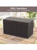COSTWAY 380 L Gartenbox mit Rollen in Braun
