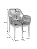 MCW 2er-Set Gartenstuhl H56b, Grün Kissen creme
