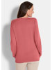 GOLDNER Edler Feinstrickpullover, V-Ausschnitt in koralle
