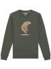 wat? Apparel Sweatshirt Fahrradbär in Khaki
