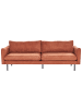 Beliani 3-Sitzer Sofa VINTERBRO in Braun/Schwarz - (W) 220 x (H) 86 x (L) 84 cm