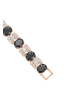 faina Women Crystal-Studded Bracelet in Rose Gold Black