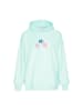 IZIA Women Hoodie in Aqua