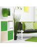 relaxdays 4 x Aufbewahrungsbox in Grün - (B)30 x (H)30 x (T)30 cm