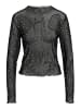 Noisy may Top Glitzer-Effekt Langarm Regular Fit in Schwarz-3