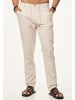 behype Sommerhose - im Chinohosen Stil mit Gummibund & Kordel in Beige