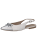 Caprice Ballerina in WHITE/SILVER