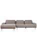 Beliani Ecksofa MARIFERD in Braun/Schwarz - (W) 316 x (H) 79 x (L) 146 cm rechtsseitig