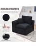 ABRIHOME Einzelsitzsofa Stoffsofa mit Kissen in Schwarz