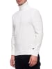 Rusty Neal Feinstrick mit V-Muster Rollkragen-Pullover in Weiß