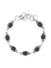 mantraroma 925er Silber - Armbänder (L) 19,5 cm mit Onyx