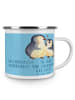 Mr. & Mrs. Panda Camping Emaille Tasse 10. Hochzeitstag Rosenhoc... in Sky Blue
