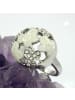 Gallay Ring mit weißen Glassteinen Ringgröße 50 in silber