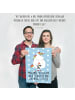 Mr. & Mrs. Panda Poster Einhorn Traurig mit Spruch in Blau Pastell