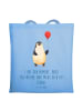 Mr. & Mrs. Panda Schultasche Pinguin Luftballon mit Spruch in Sky Blue