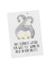 Mr. & Mrs. Panda Grußkarte Pinguine Kuscheln mit Spruch in Weiß