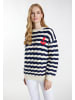 DreiMaster Damen Strickpullover in Wollweiss Marine