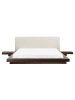 Beliani Doppelbett ZEN in Braun/Weiß - (W) 308 x (H) 86 x (L) 229 cm