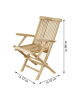 VCM  2er Gartenstuhl Hochlehner Klappstuhl Holz Teak in Braun