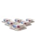 Villeroy & Boch 6er Set Teetassen mit Untertassen Mariefleur Gris Basic 150 ml bunt in bunt