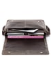 SID & VAIN Leder-Messenger Laptoptasche Leder Umhängetasche Unisex SPENCER in grau