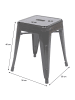 MCW 4x Hocker A73 im Industriedesign, Rot