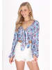 IZIA Women Blouse in blue multicolor