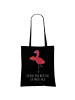 Mr. & Mrs. Panda Beutel Flamingo Yoga mit Spruch in Schwarz
