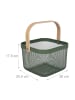 relaxdays 2 x Drahtkorb in Mint/ Natur - (B)26 x (H)17,5 x (T)24 cm