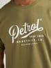 Petrol Industries Bedrucktes Jersey T-Shirt Huracán in Grün