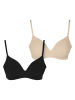 Urban Classics Padded Bras in black+nude
