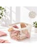 relaxdays Aufbewahrungskorb in Creme - (B)26x (H)17,5 x (T)24,5 cm