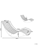 Beliani Gartenliege BRESCIA II in Heller Holzfarbton - (W) 60 x (H) 90 x (L) 176 cm