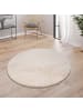KADIMA DESIGN Teppich Kurzflor waschbar Unifarben Wohnzimmer in Beige