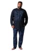 Men Plus Langer Schlafanzug in navy blau