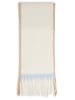 Marie Lund Schal in ecru hellblau - 0051