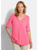 GOLDNER Chiffonbluse mit Jersey-Rückteil in pink