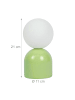 relaxdays Tischlampe in Grün/ Weiß - (H)21 x Ø 11 cm