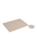 relaxdays 6-tlg. Platzdeckchen Set mit Untersetzern in Grau/ Beige