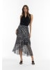 faina Damen Midirock in Schwarz Schlange