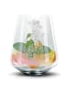 Mr. & Mrs. Panda Blümchentail Glas Giraffe Zufrieden ohne Spruch in Transparent