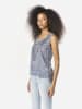 KOROSHI Damen-Tanktop mit Glitzer in blau