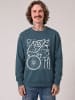 wat? Apparel Sweatshirt Fahrradteile in Petrol